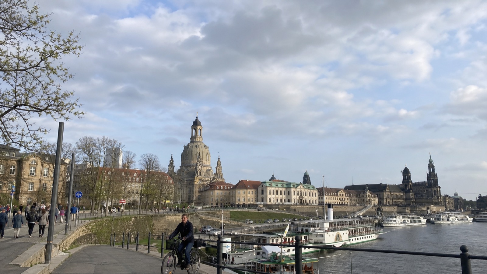 Dresden's old town and the Elbe river